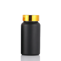 Bouteilles en plastique de capsule de pilule en plastique de vitamine médicale vide de sucrerie noire bouteilles en plastique de médecine