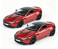 Modelo de Auto Deportivo de Aleación Fundida a Presión a Escala 1:24 del Aston Martin V12 Vantage S 2013, Color Rojo, Juguete de Simulación Metálico, Venta al Por Mayor