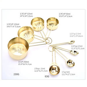 Smidgen-cuchara sólida <span class=keywords><strong>de</strong></span> metal y acero inoxidable colgante, latón, cobre, oro rosa, <span class=keywords><strong>tazas</strong></span> y cucharas <span class=keywords><strong>de</strong></span> medición estrechas redondas - Product Image 2