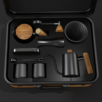 Kit à café DHPO, filtre à café à verser, moulin à café manuel, balance électronique, bouilloire et sac de voyage en EVA, ensemble de filtration à café