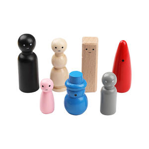 ชุดตุ๊กตาหมุดไม้28ชิ้นหุ่นสีสันสดใสตกแต่งจิตวิทยาด้านการเรียนการสอนงานฝีมือและของตกแต่งบ้าน - Product Image 5