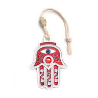 Métal Fatima Palm Pendentif Décoration Moyen-Orient Style Israélien Ornement Oeil Bleu Hébreu Juif Hanukkah Festival Cadeau