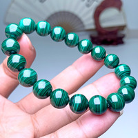 En gros 8mm Naturel Malachite Pierre De Guérison De Luxe Gemme Perlé Bracelet Charmes Accessoire De Mode