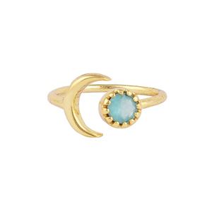 แหวนพลอยโทปาสสวิส ชุบทอง แหวนพลอยทรงกลม เครื่องประดับ ออกแบบมือ ชุดง่าม เครื่องประดับแหวนพลอยปรับระดับได้ - Product Image 5