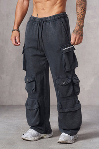 <span class=keywords><strong>Pantalones</strong></span> Deportivos de Gimnasio Personalizados al por Mayor para <span class=keywords><strong>Hombre</strong></span>, <span class=keywords><strong>Pantalones</strong></span> <span class=keywords><strong>Cargo</strong></span> de Tela Casual de Invierno con Estilo Lavado para <span class=keywords><strong>Trabajo</strong></span> y Entrenamiento al Aire Libre - Product Image 2