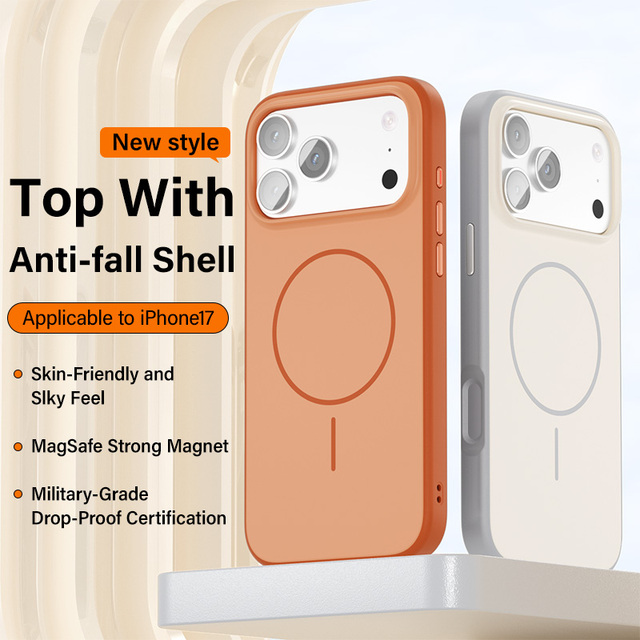 Non Slip Soft Touch Phone Case for iPhone 18 17 Pro Max PC TPU Magnetic Ring Frosted Back Impact Protection Wholesale