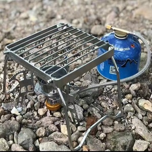 Grille de <span class=keywords><strong>Camping</strong></span> Portable, support de cuisinière de <span class=keywords><strong>Barbecue</strong></span>, feu de camp en plein air, <span class=keywords><strong>gaz</strong></span> de charbon de bois, <span class=keywords><strong>Camping</strong></span> en acier inoxydable, Mini support pliant - Product Image 4