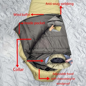 <span class=keywords><strong>Sac</strong></span> de <span class=keywords><strong>couchage</strong></span> d'hiver imperméable pour l'extérieur, vente en gros OEM, vente chaude, couleur verte, -20, pour le camping, la randonnée, les voyages - Product Image 6