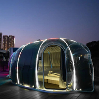 Dôme de tente en polycarbonate transparent pour l'extérieur, léger et respectueux de l'environnement, cabine préfabriquée, restaurant