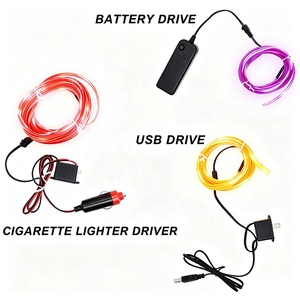 NOVKIR EL 电线汽车内饰氛围冷光灯条柔性霓虹灯线 DIY 装饰灯 5V USB 12V 点烟器 - Product Image 3