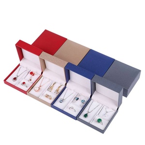 Factory Direct Leatherette Paper Jewelry Set <b>Box</b> Ring <b>Earrings</b> Necklace Three-piece Fashion Jewelry <b>Gift</b> <b>Box</b> for Valentine's Day - Product Image 3