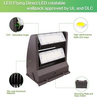 Applique murale LED rotative en aluminium et polycarbonate 80W-120W, 5000K, 16 200 lumens, tête orientable, étanche, IRC 80, garantie 5 ans, AC