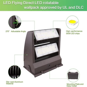 Lámpara de Pared LED Giratoria de Aluminio y Policarbonato de 80W-120W, 5000K, 16,200 Lúmenes, Cabezal Ajustable, Impermeable, CRI 80, 5 Años de Garantía, CA - Product Image 4