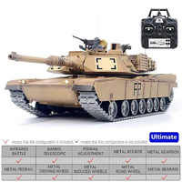 Heng Long 7.0 Versiyon 3918-1 Pro 1/16 Ölçekli 2.4G U.S. M1A2 ABRAMS RC Savaş Tankı Askeri Metal Paletli Sesli Dumanlı Oyuncak