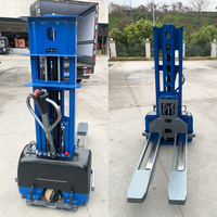 Chariot élévateur portatif autoporteur semi-élevateur électrique avec longueur de fourche de 1150 mm et pneus non-marquants