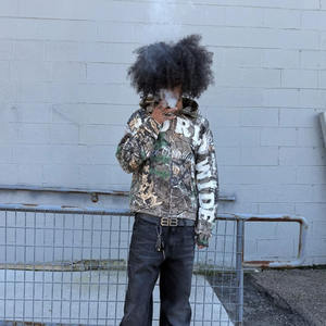 カスタム<span class=keywords><strong>2025</strong></span>最高品質ダックカモフーディー戦術リーフカモフーディーパッチ刺繍ジップアップジャケットカモハンティングフーディー男性用 - Product Image 3