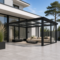 Véranda en aluminium quatre saisons, chambre de jardin préfabriquée, solarium en verre, kit de vitrage isolant