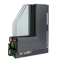 Fenêtre fixe en alliage d'aluminium, moderne, à rupture de pont thermique, insonorisée de haute précision, à économie d'énergie, avec verre flottant pour extérieur d'appartement