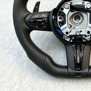 Volante de Cuero con Base Plana para <span class=keywords><strong>BMW</strong></span> I20 M3 M4 M5 M6 F30 F10 F15 <span class=keywords><strong>118d</strong></span> F36 F01 F20 F22 F25 F31 F32 F34 F32 F82 M4 - Product Image 5