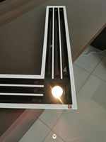 Diffuseur de fente en plastique ABS, solide, à air réglable, pour plafond, mur, ventilation avec lumière, mm