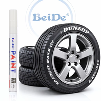 Marqueur de peinture permanent blanc pour pneus de voiture DIY, stylos marqueurs automobiles DIY