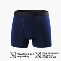 Caleçon Boxer Sport Quotidien pour Homme en 95% Modal, avec Fermeture Frontale, Taille Élastique, Anti-Humidité, Doux et Respirant