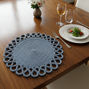 DIVTIK DECOR Set de table en coton de 15 pouces, motif Payal extérieur, antidérapant, écologique, style floral moderne, personnalisable, fabriqué à la machine - Product Image 2
