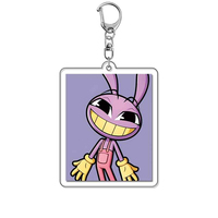 Porte-clés pendentif en acrylique fait main, mignon, style dessin animé et anime, pour le Cirque Numérique Incroyable, Caine, Jax, Pomni, Ragatha, Gangle, 5 cm, Cadeaux