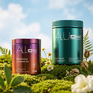 Bouteille de vitamines en aluminium recyclable avec bouchon à vis, impression offset pour l'emballage de compléments alimentaires, logo personnalisé accepté - Product Image 3