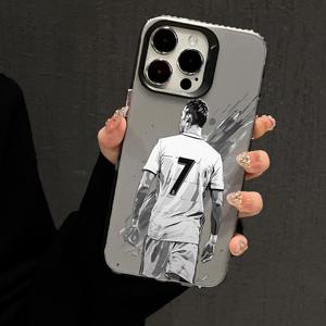 Funda para Teléfono con el Número 7 de una Estrella del Fútbol para iPhone 17/16/15/14/13/12 Pro Max, Funda Protectora Antigolpes de TPU para Fanáticos del Fútbol - Product Image 4
