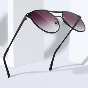 Nuevas gafas de sol con montura metálica, protección UV400, lentes de PC, unisex, a la moda, para viajes, conducción, pesca, Wenzhou QC3589 - Product Image 2