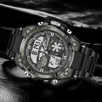 LIGE LG8971 8971 Digitale Doppel-Herrenuhr Business Sport Charm Quarzuhr Top-Marke Luxus Wasserdichte Armbanduhren
