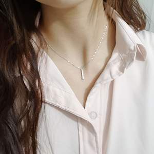 Collar de Cadena Clavícula de Alta Gama con Diseño de Cielo Estrellado en Plata de Ley S925 con Pequeños Diamantes Brillantes - Product Image 3