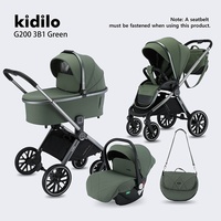 Kidilo Poussette Légère pour Bébé Paysage Haut Bidirectionnel Peut S'asseoir et S'allonger Pliable en Un Clic pour Nouveau-Nés et Enfants