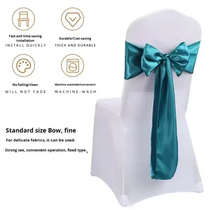 أشرطة تزيين الكراسي بالجملة رخيصة الثمن بألوان مخصصة لتزيين الفنادق وأعياد الميلاد وحفلات الزفاف، متوفرة بأطوال من 1 إلى 150 سم - Product Image 3