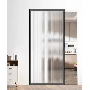 Aluminium Ghost Door Bedroom Interior Narrow Frame Glass Sliding Doors Hidden Track Sliding Glass Door
