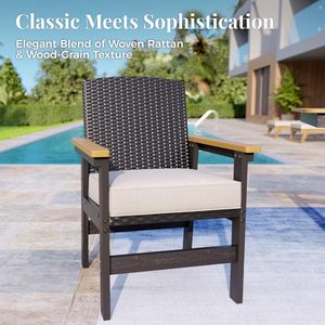 Dwoo Hot Bán 7 Mảnh Ngoài Trời Patio Bàn Ăn Ghế Đặt Vườn Tất Cả Các Thời Tiết Không Thấm Nước Bộ Đồ Nội Thất - Product Image 3