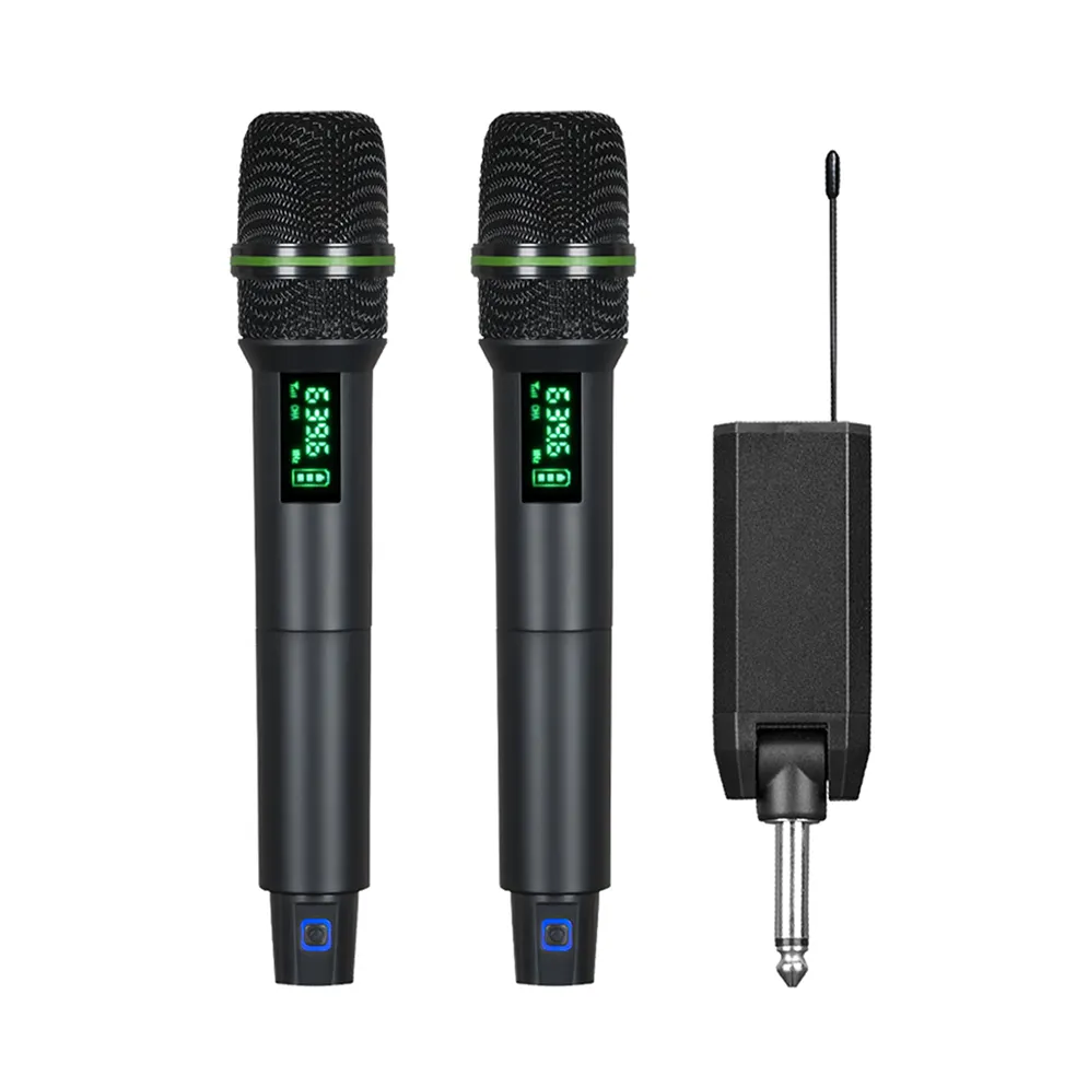 Stabcl UHF PLL Pro Dual Channel không dây cầm tay mic microphone với Receiver có thể sạc lại