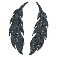 Conception personnalisée Feuilles Motifs Autocollant Motif Strass Applique Fer sur Patchs pour DIY Vêtements Sacs À Dos Jeans T Shirt
