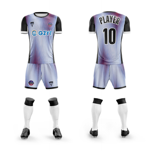 Ensemble d'uniformes de football personnalisés entièrement sublimés, 100% polyester, jersey de football respirant, logo d'équipe personnalisé, nom et numéro - Product Image 1