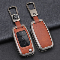 Accessoires intérieurs de voiture, accessoires pour clés de voiture, étui pour clés de voiture en alliage de zinc et cuir avec porte-clés, adapté à Leopaard