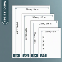 Papel cartulina blanco al por mayor de 120gsm a 300gsm A4 A3, cartón grueso y liso para hacer tarjetas, dibujo, manualidades y escuela