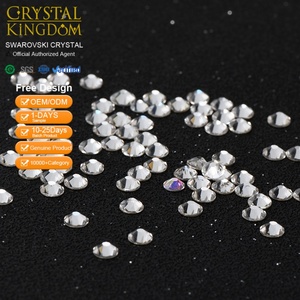 <span class=keywords><strong>Strass</strong></span> en verre <span class=keywords><strong>Swarovski</strong></span> 2058 de qualité supérieure, forme ronde, parfaits pour la décoration élégante des ongles en DIY - Product Image 1