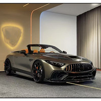 Kit carrosserie en fibre de carbone sèche pour Mercedes AMG SL63, améliorations SL63 style Keyv : lèvre avant, jupes latérales, diffuseur, spoiler et capot