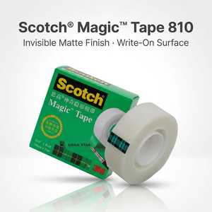 3M <strong>Scotch</strong> <strong>Magic</strong> <strong>Tape</strong> 810 Invisible Matte Writable Clear Adhesive <strong>Tape</strong> 19mm Office Stationery Roll - Product Image 1