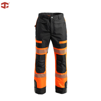 Pantalon de travail haute visibilité pour homme, Ripstop, avec genoux renforcés, poches utilitaires, uniforme pour entrepôt et logistique
