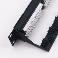 Panel Patch Ethernet Cat5e Kualitas Tinggi 24Port Rj45 UTP Unshielded Keystone Jack Panel