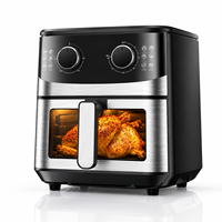 Four à friture sans huile en acier inoxydable avec fenêtre visible, commande mécanique à double bouton, cuisinière de comptoir, vente en gros, OEM ODM