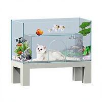 Aquarium et enclos transparent en acrylique pour chat, style tunnel, avec fonction de terrassement