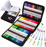 Chine bon 120 couleurs aquarelle Double meilleur feutre noir double pointe pinceau coloriage peinture dessin Permanent croquis marqueur stylo ensemble
